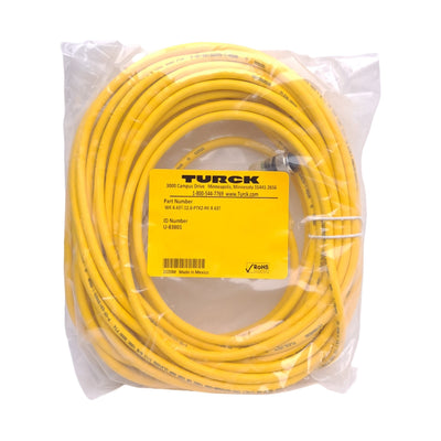 New Turck WK 4.43T-12.6-P7X2-RK 4.43T U-83801 Cordset, 2x M12 4-Pin Female, 12.6m