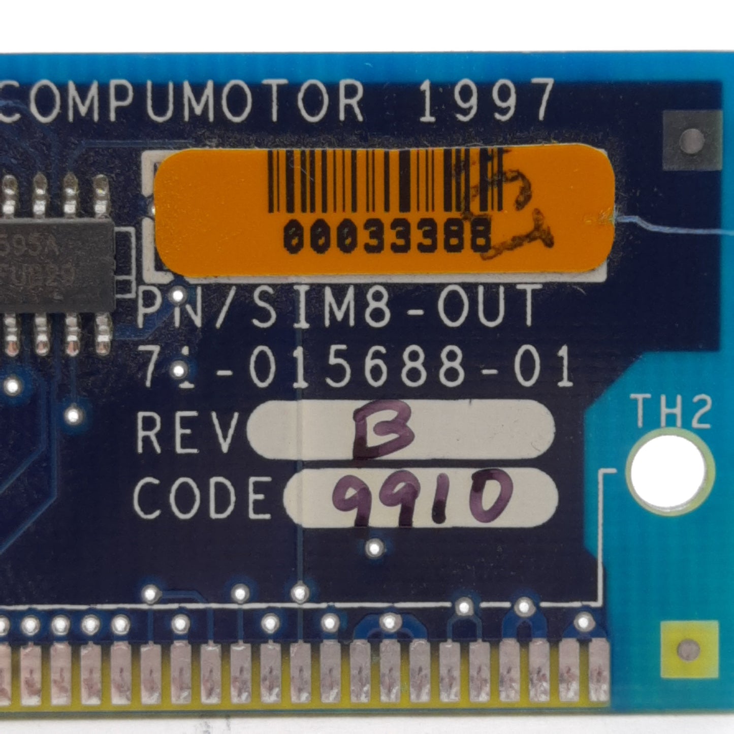Used Parker 71-015688-01 Rev B SIM8-OUT Digital Output SIM Card For EVM32 Board