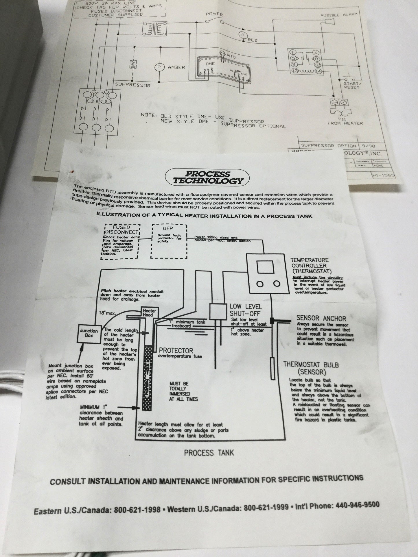 New – Open box Process Technology DME304-PII Temperature Controller, RTD Sensor 24kW 480VAC 30A