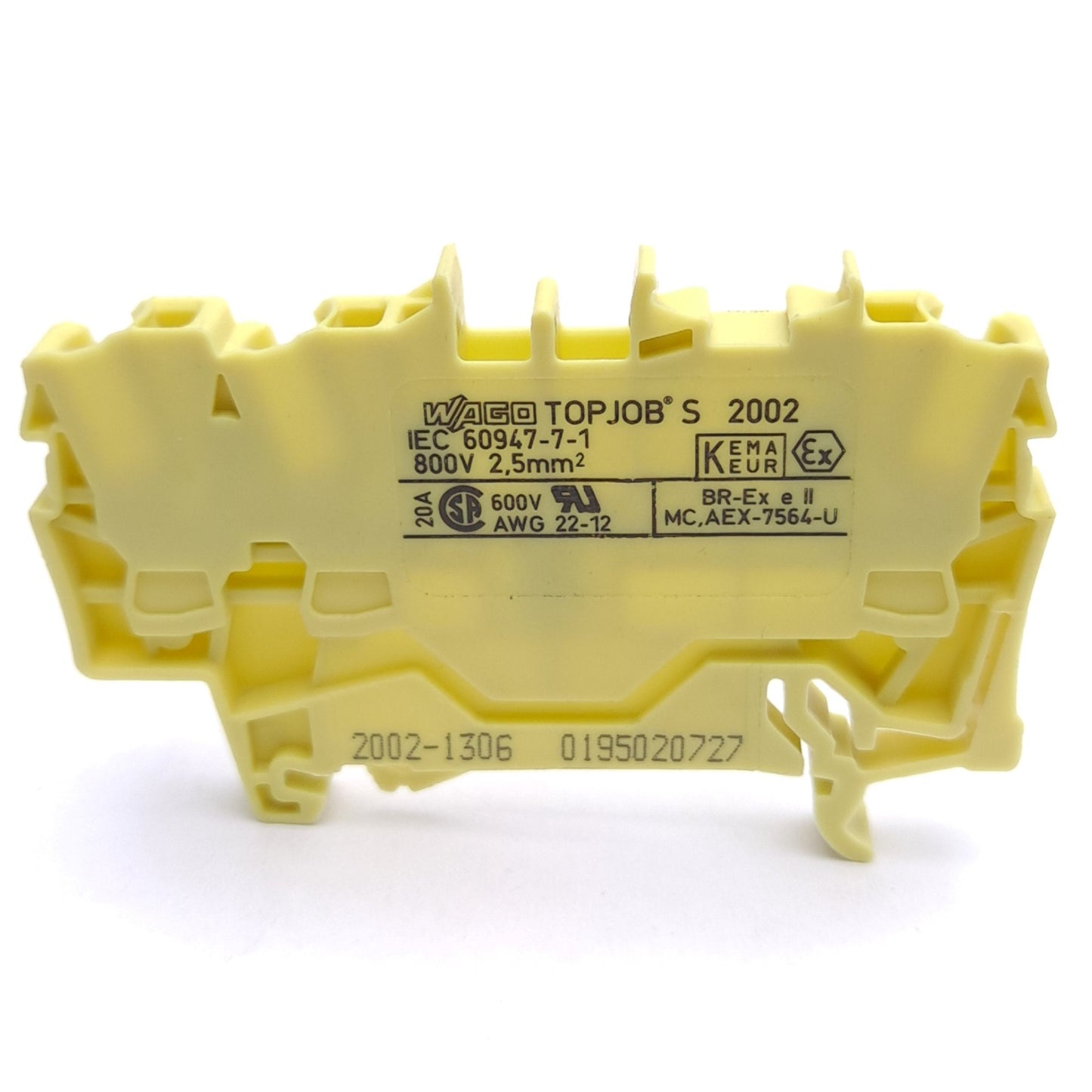 New – Open box Lot of 25 Wago 2002-1306 Terminal Block, 3-Conductor, 1-Level, DIN Rail