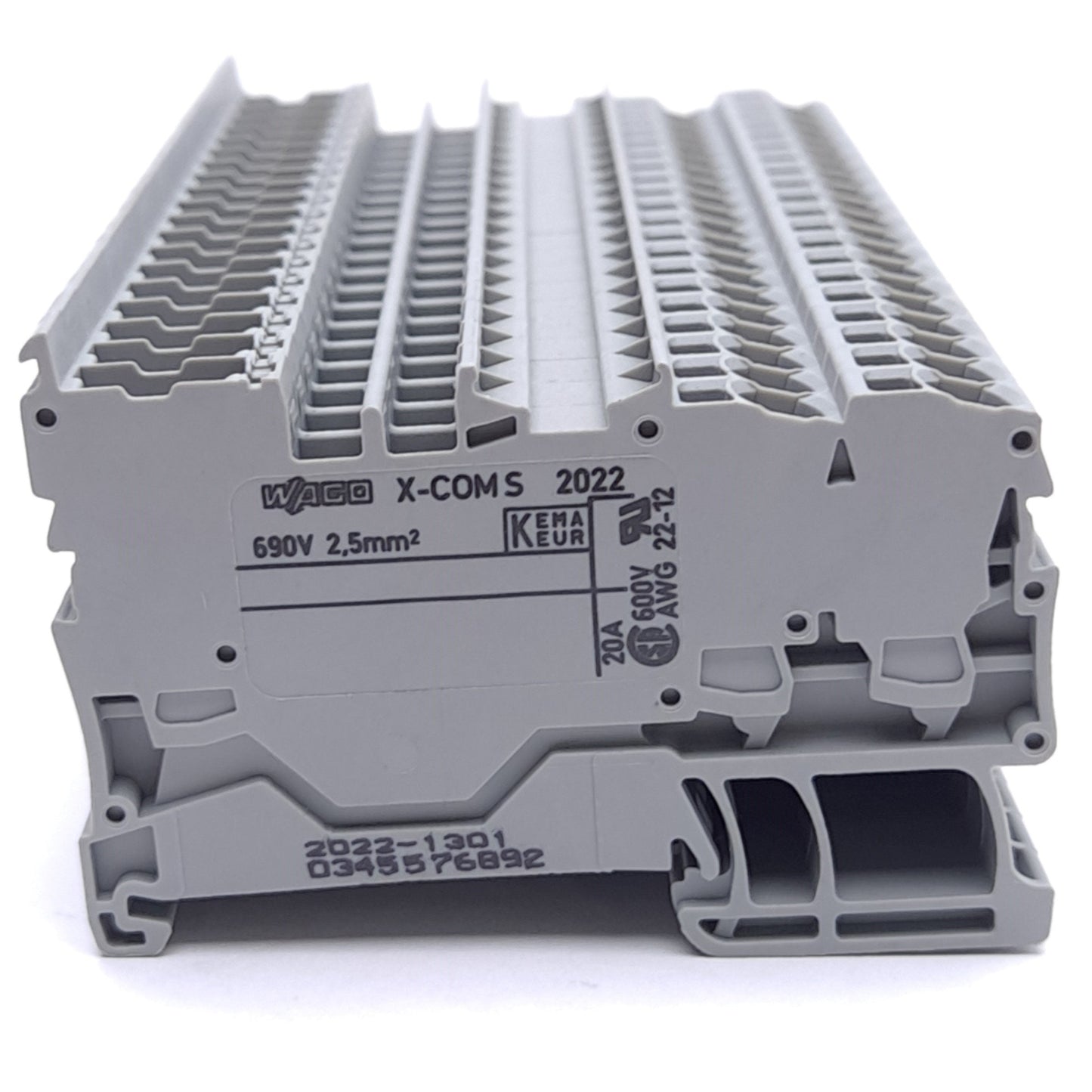 New – Open box Lot of 20 Wago 2022-1301 Terminal Block, 2-Conductor, 1-Pin, 1-Level, DIN Rail