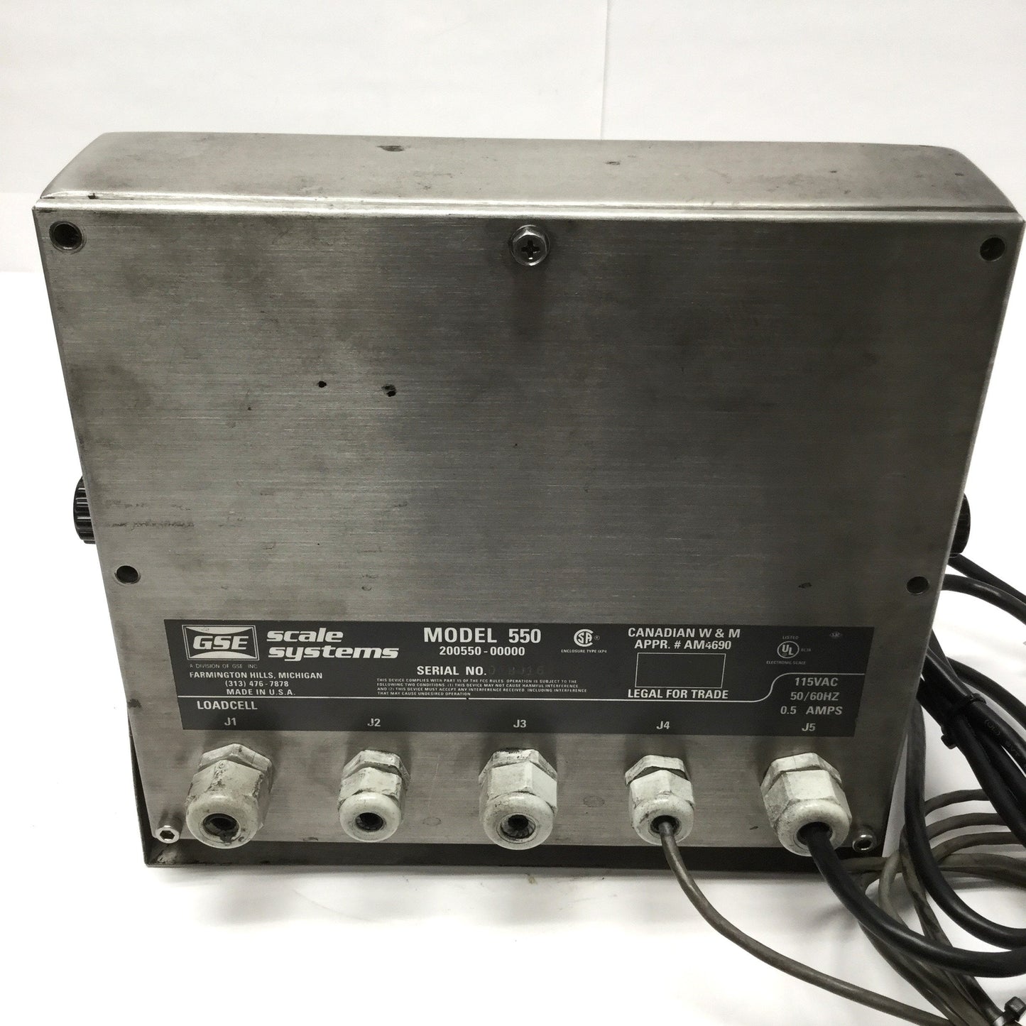 Used GSE 550 200550-00000 Programmable Digital Weight Indicator 115VAC *No Scale*