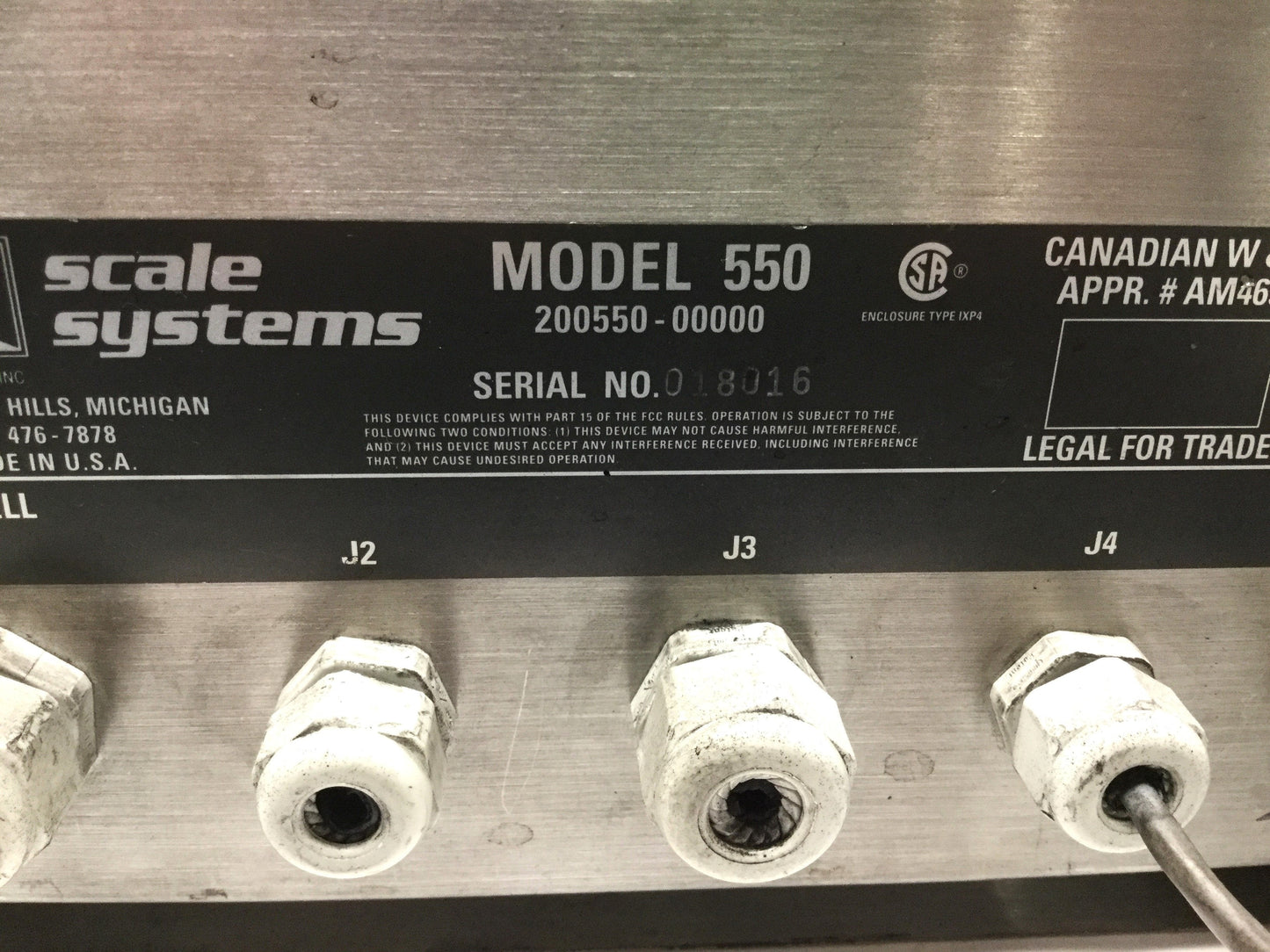 Used GSE 550 200550-00000 Programmable Digital Weight Indicator 115VAC *No Scale*