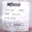 New Lot of 100 Wago 216-209 Ferrule, Single Wire, 8 AWG, Insulated, 12mm Pin Length