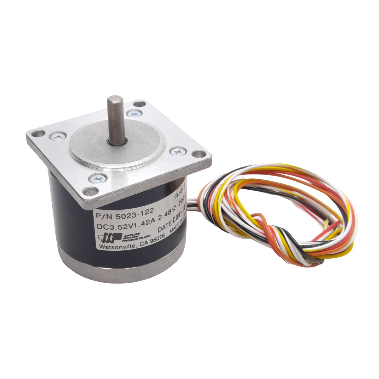 New – Open box Applied Motion 5023-122 2-Phase Stepper Motor, 1.8°/Step, 3.52VDC 1.42A, NEMA 23