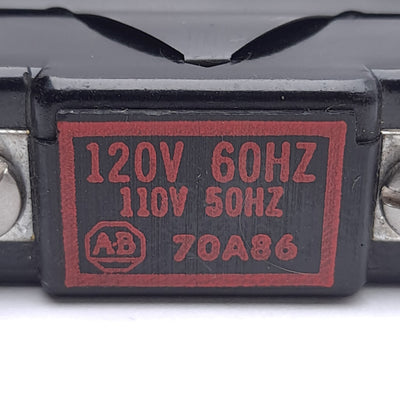 Used Allen Bradley 70A86 Magnetic Operating Coil, 110VAC 50Hz/120VAC 60Hz Coil