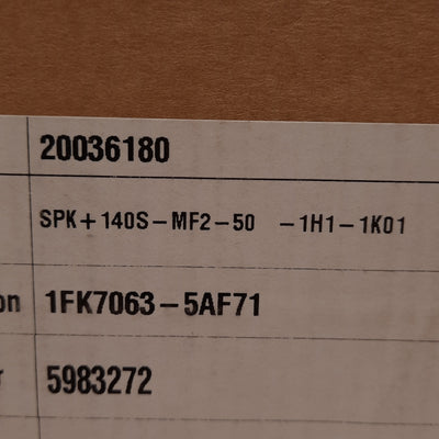 New Wittenstein SPK+140S-MF2-50-1H1-1K01 Hypoid Gearbox, 50:1, 36Nm, ø40mm Shaft