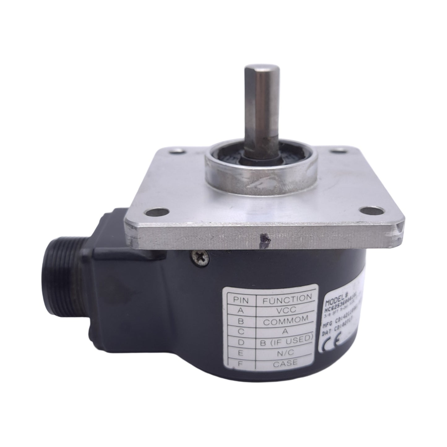 Used Dynapar HC62536000101 Incremental Encoder, 5-26VDC, 3600 PPR, ø3/8in Shaft
