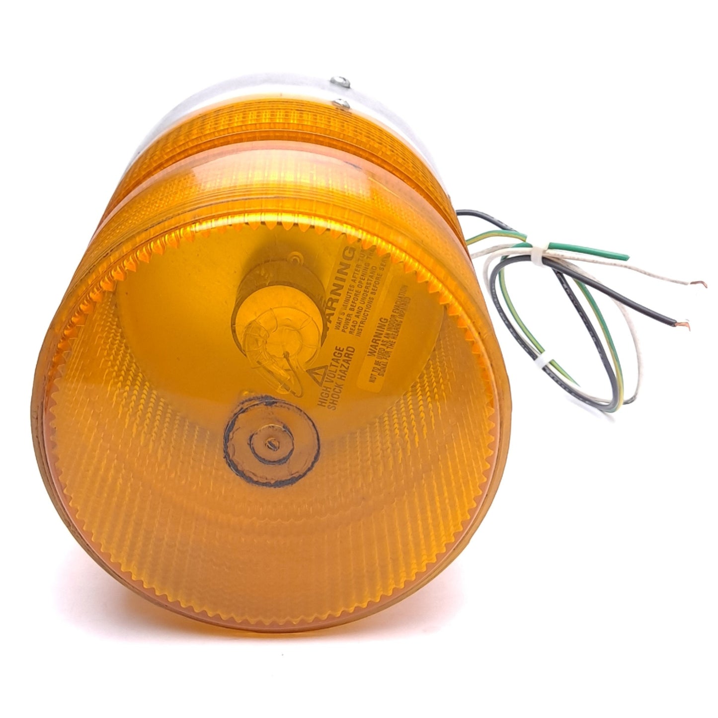 Used Federal Signal 131ST-120A Strobe Warning Light, 120VAC, Amber Lens, 1/2in NPT