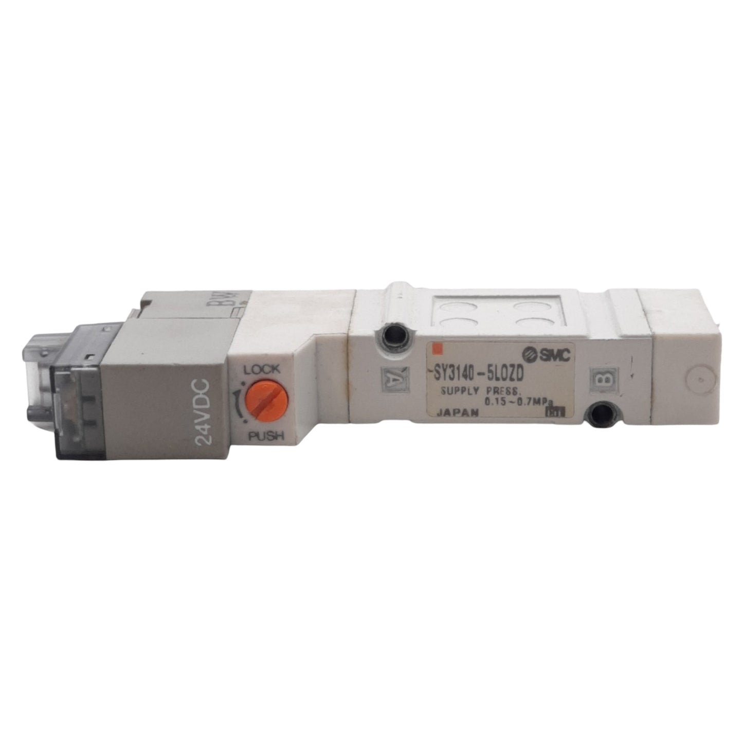 Used SMC SY3140-5LOZD Solenoid Valve, 2-Position Single, 0.15-0.7MPa, 24VDC Coil