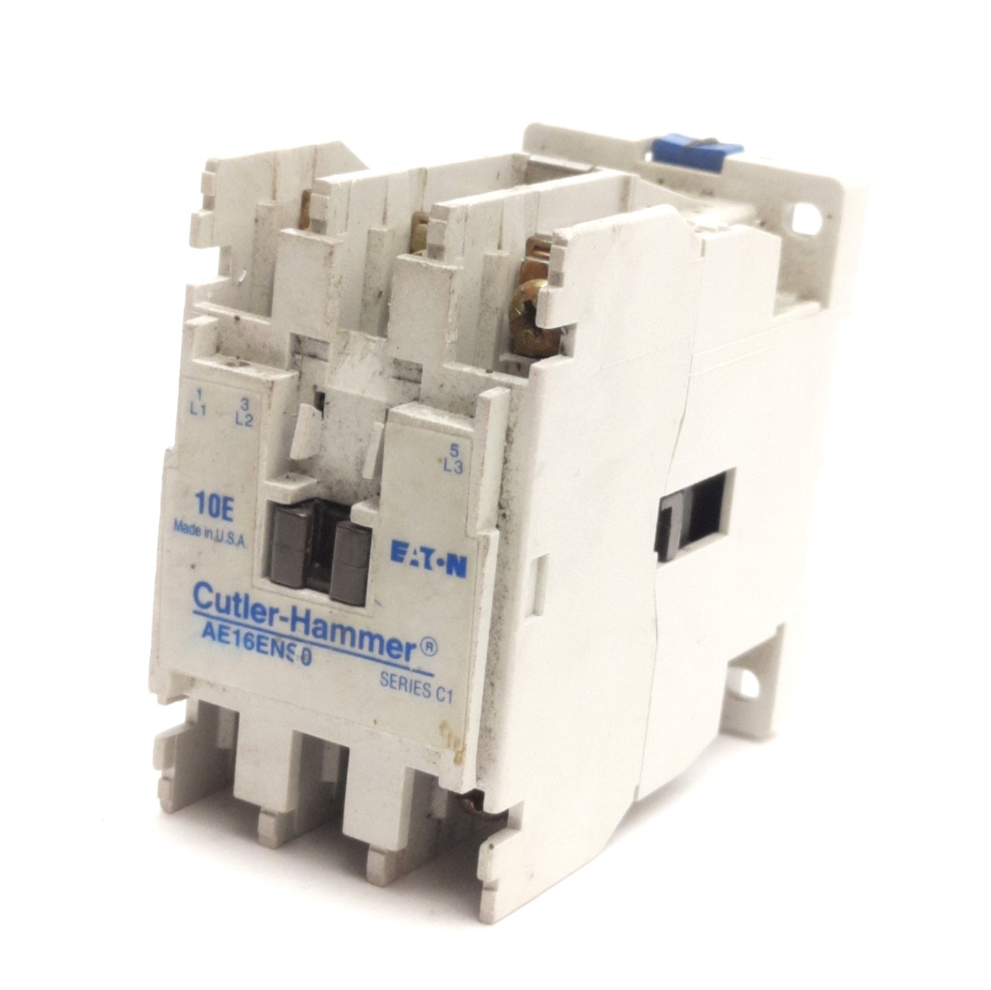 Used Eaton AE16ENS0 10E Motor Starter, 3-Poles, 600VAC 25A Contact, 110-120VAC Coil