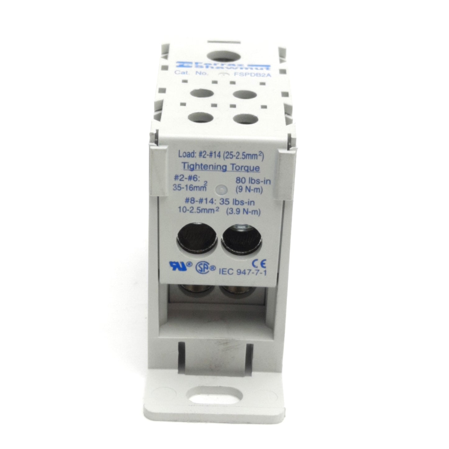 Used Ferraz Shawmut FSPDB2A DIN Rail Power Distribution Block, 1-Pole, 600V 175A