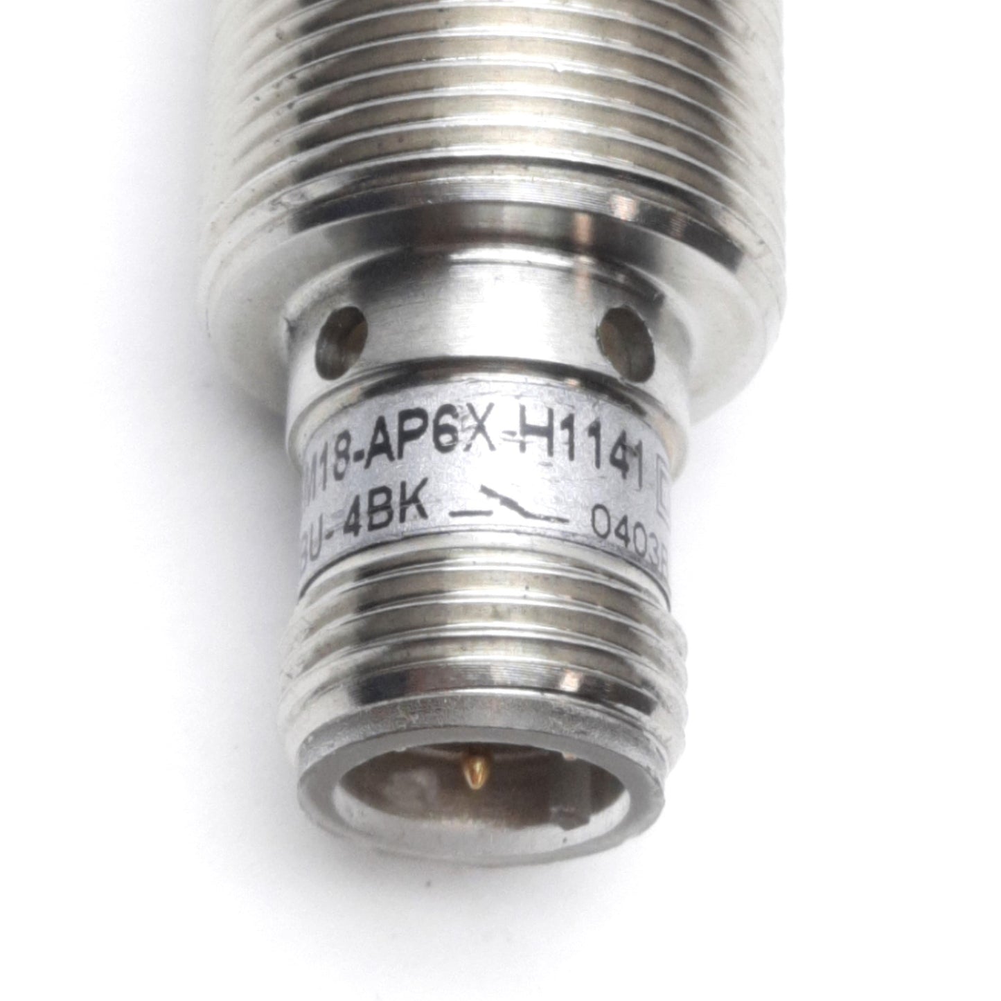 Used Turck Bi5U-EM18-AP6X-H1141 Proximity Sensor NO-PNP, 5mm Range, M12 4-Pin, M18