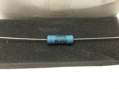 New Lot of 25 Ohmite 45F250E Axial Wirewound Resistors 5W +/-1% 460V, 250 Ohm