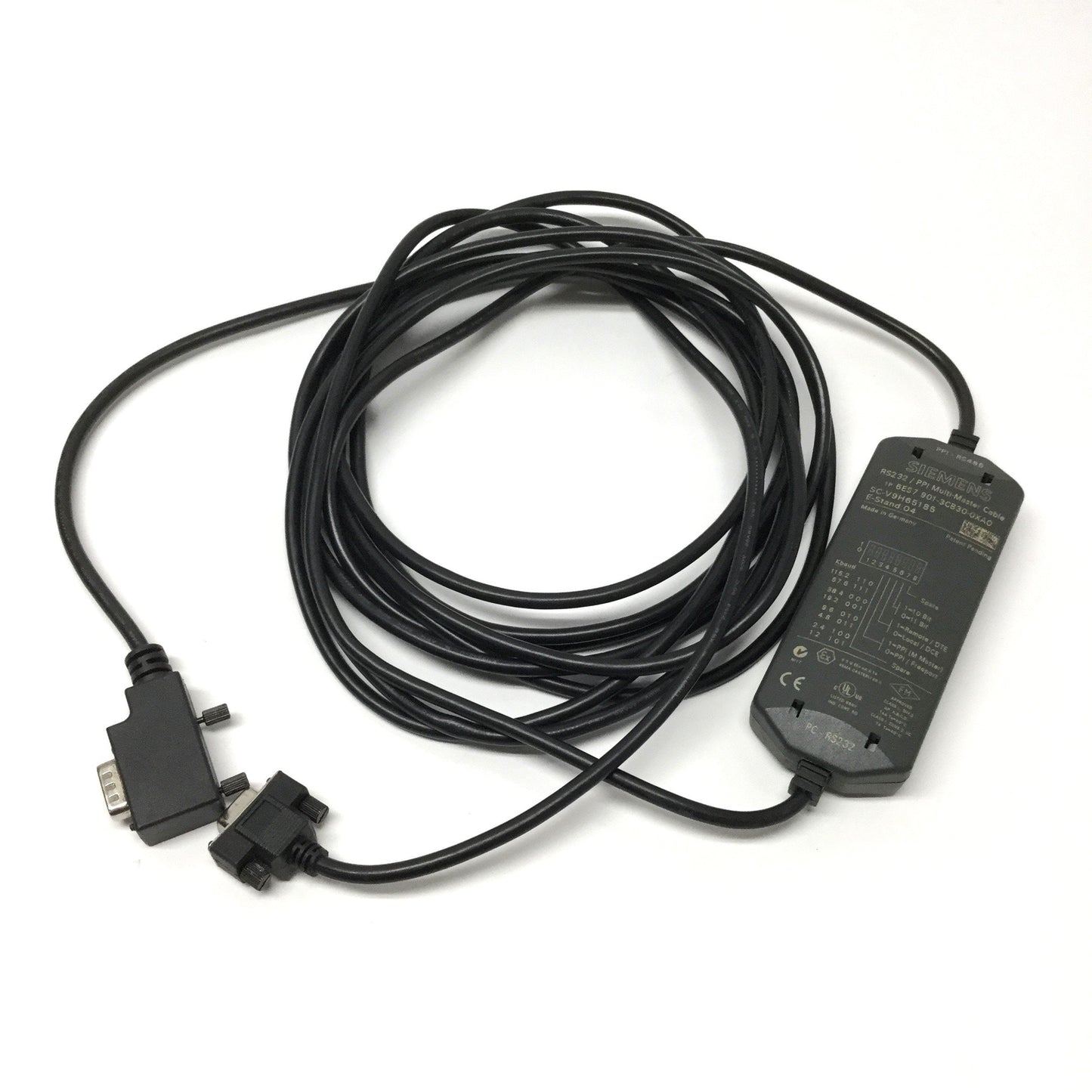 Used Siemens 6ES7 901-3CB30-0XA0 Simatic S7-200 to Serial PC/PPI Cable Interface
