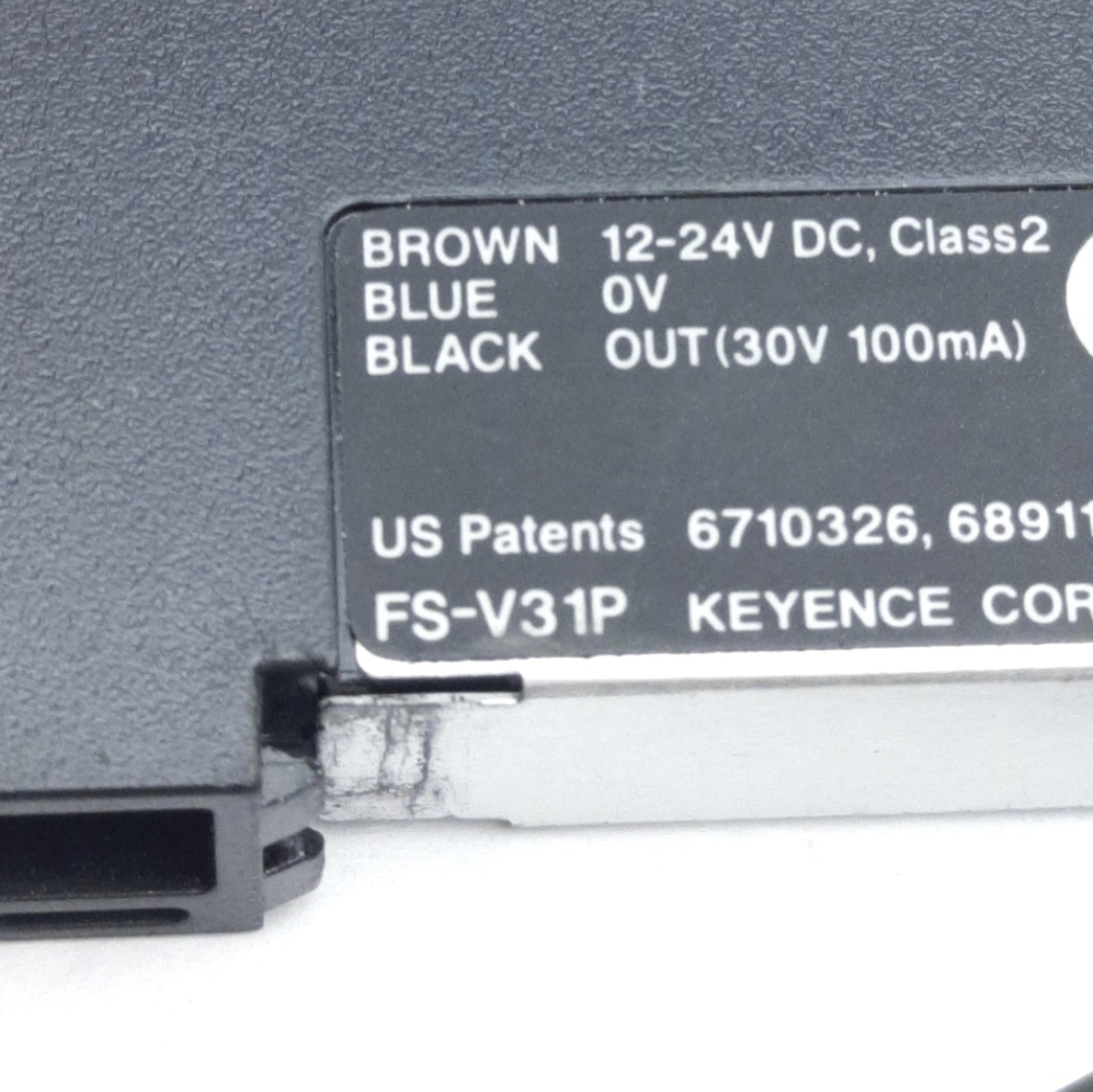 Used Keyence FS-V31P Fiber Optic Amplifier 12-24VDC, PNP Output, Red LED