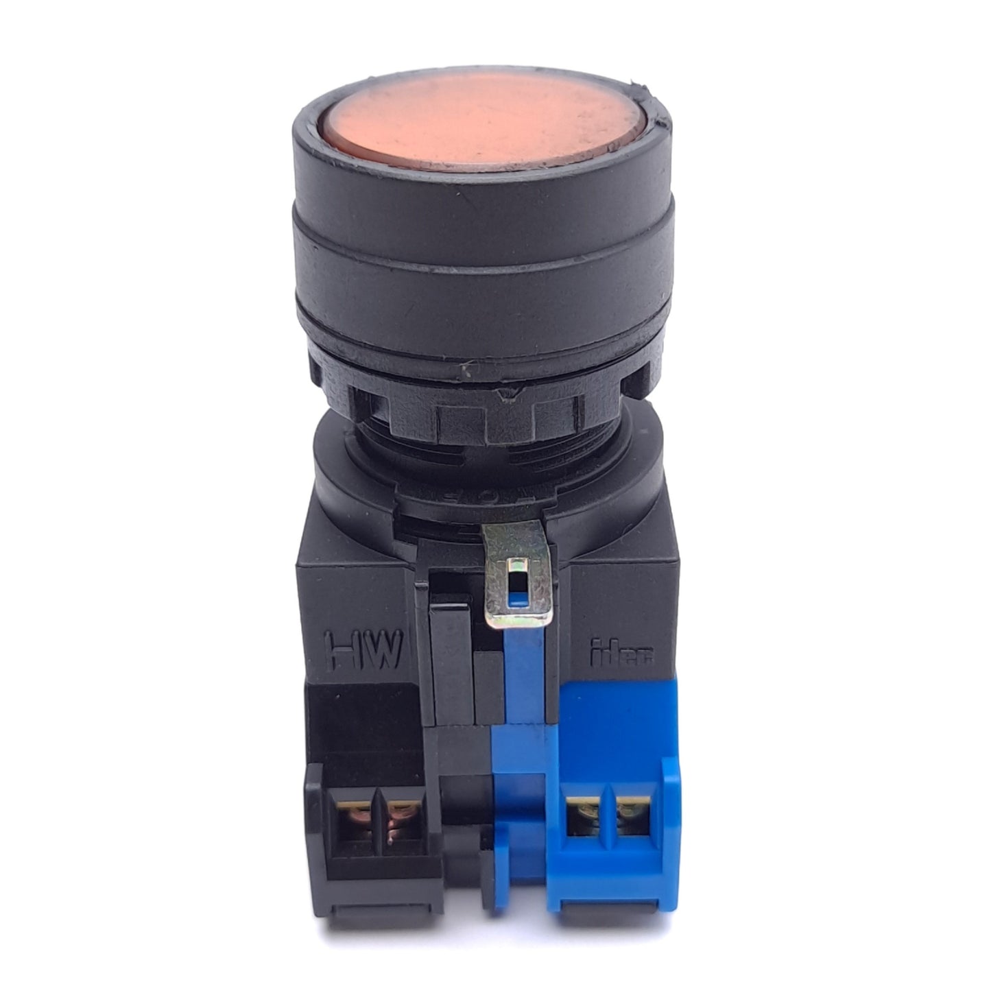 Used IDEC HW1L-M1F01QD-A-24V Pushbutton, 1 NC, Momentary, Illuminated, 24VAC/DC