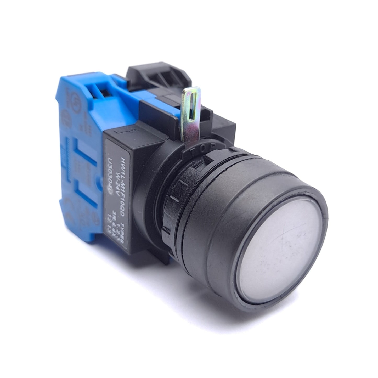 Used IDEC HW1L-M1F01QD-W-24V Pushbutton, 1 NC, Momentary, Illuminated, 24VAC/DC