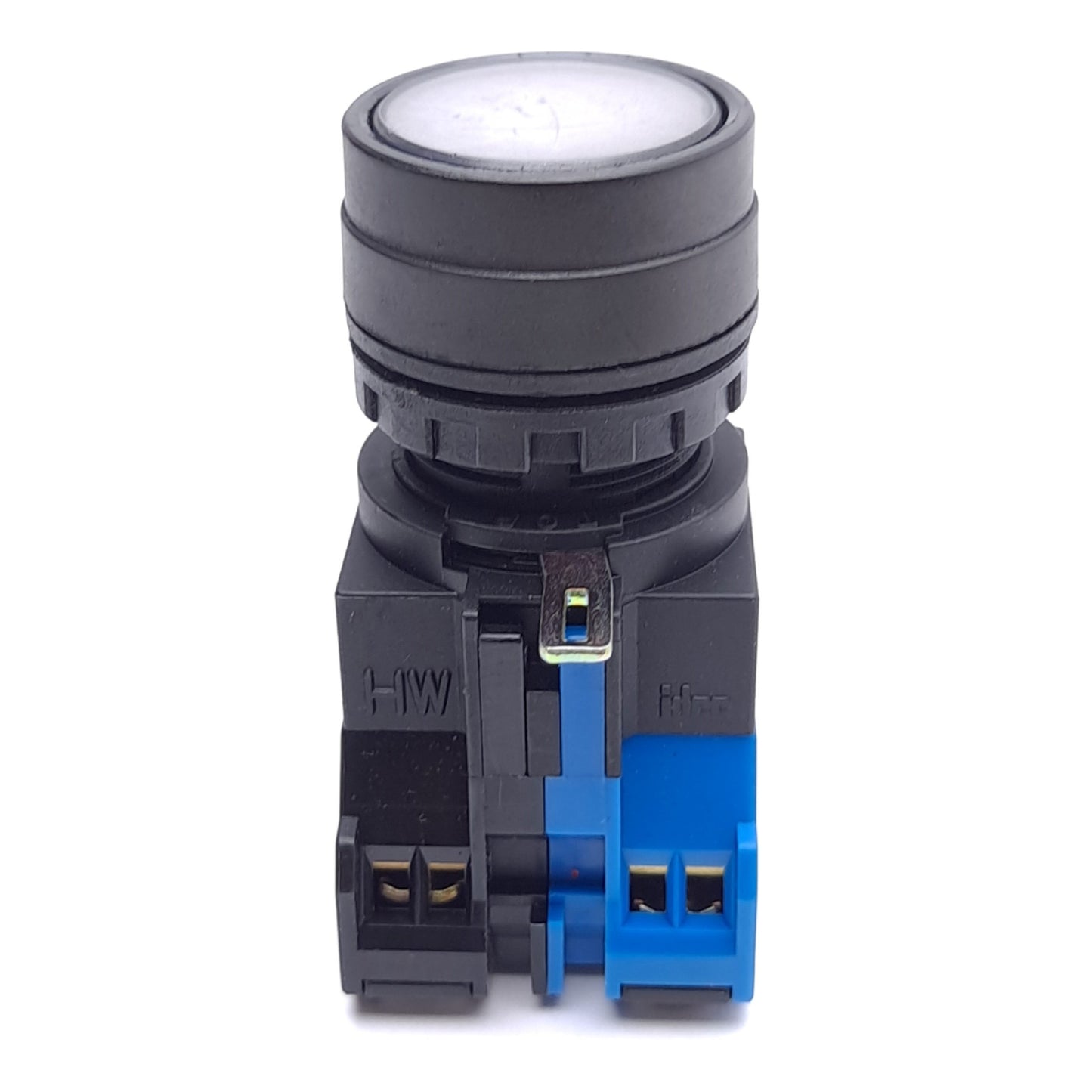 Used IDEC HW1L-M1F01QD-W-24V Pushbutton, 1 NC, Momentary, Illuminated, 24VAC/DC