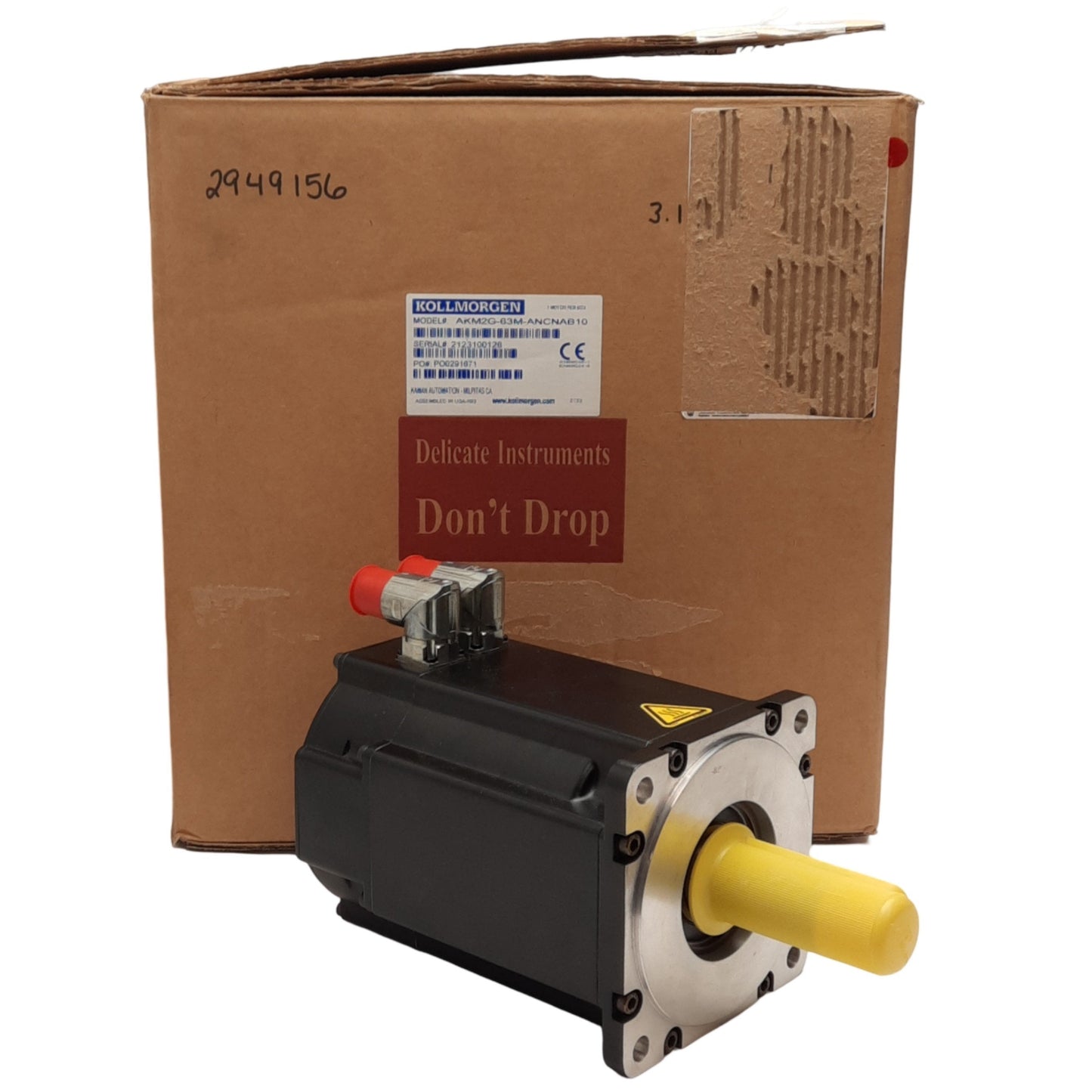 New Kollmorgen AKM2G-63M-ANCNAB10 Servo Motor 3Ø 480VAC 15.2A 5.92kW 4500RPM 21.4Nm