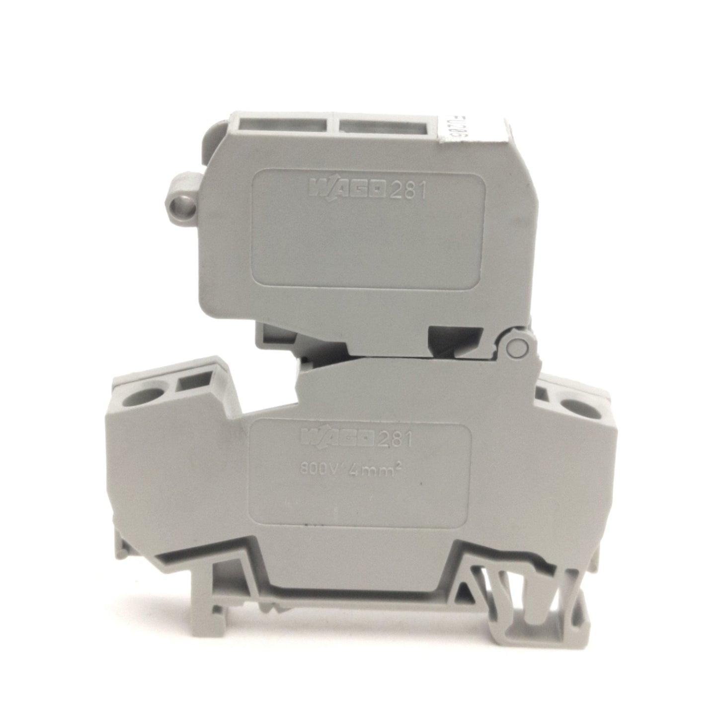 Used Lot of 2 Wago 281-623 2 Conductor Fuse Terminal Block 800V, 10A