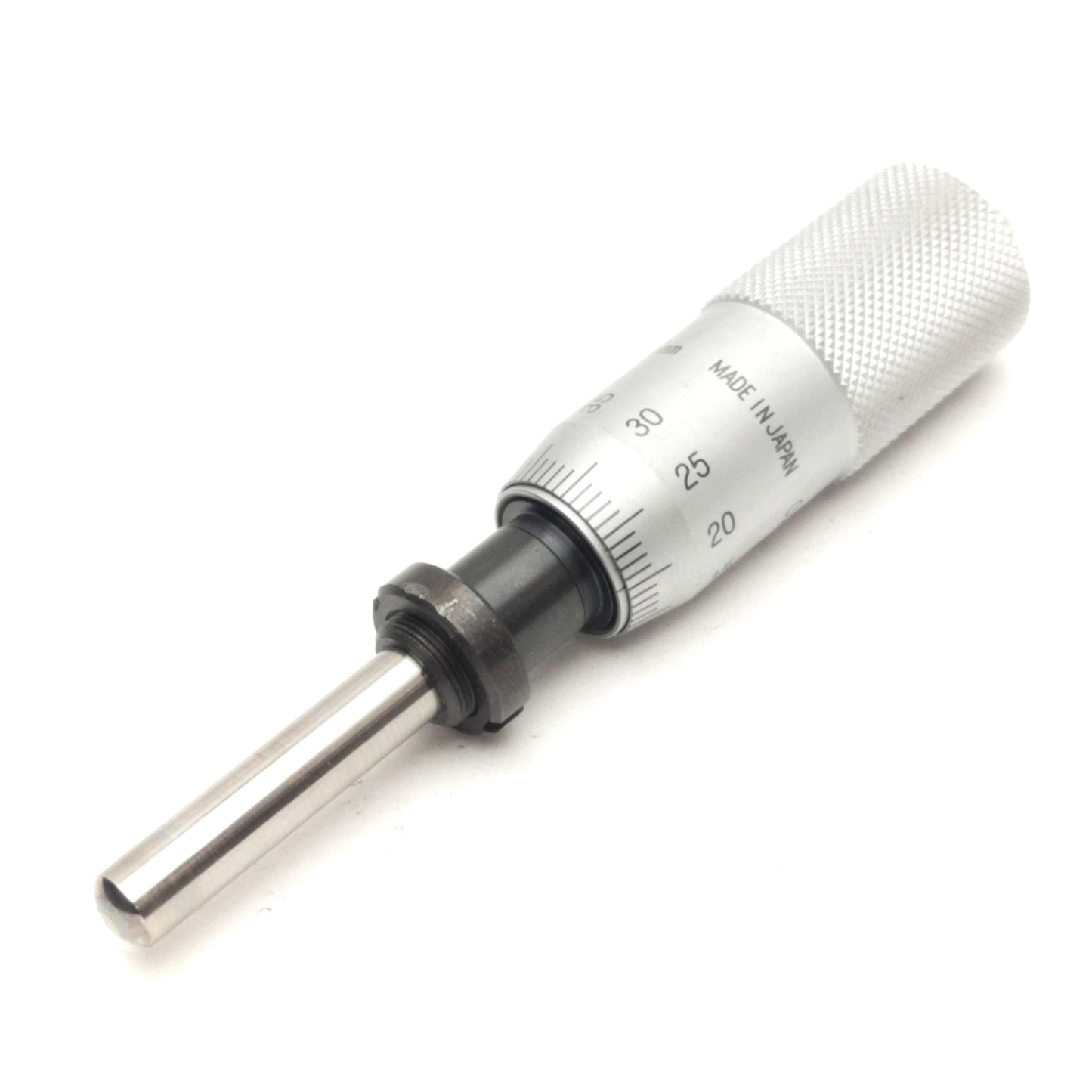 Used Mitutoyo 150-802 Common Micrometer Head, 25mm Range 0.01mm Graduation, Spherical