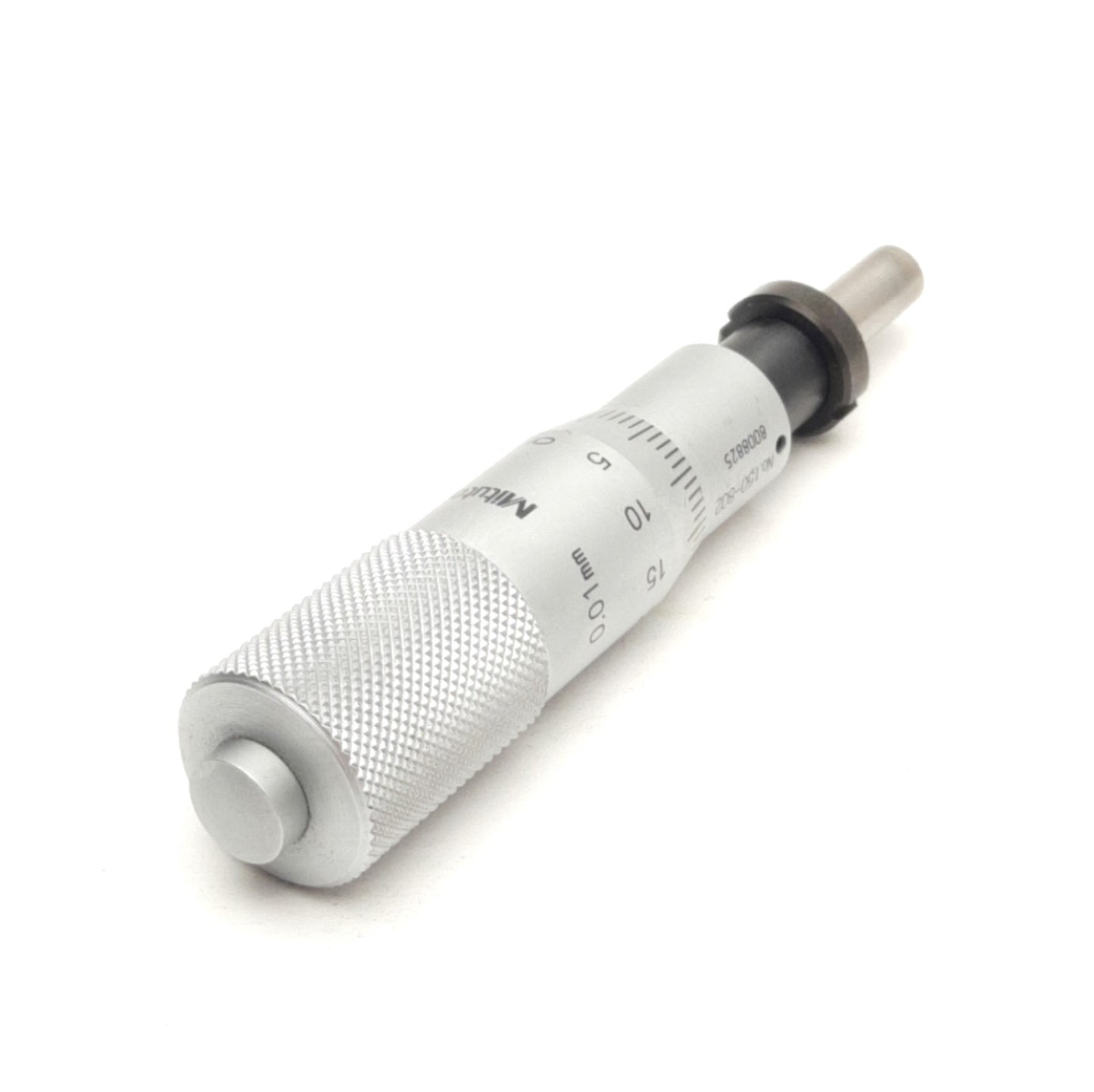 Used Mitutoyo 150-802 Common Micrometer Head, 25mm Range 0.01mm Graduation, Spherical