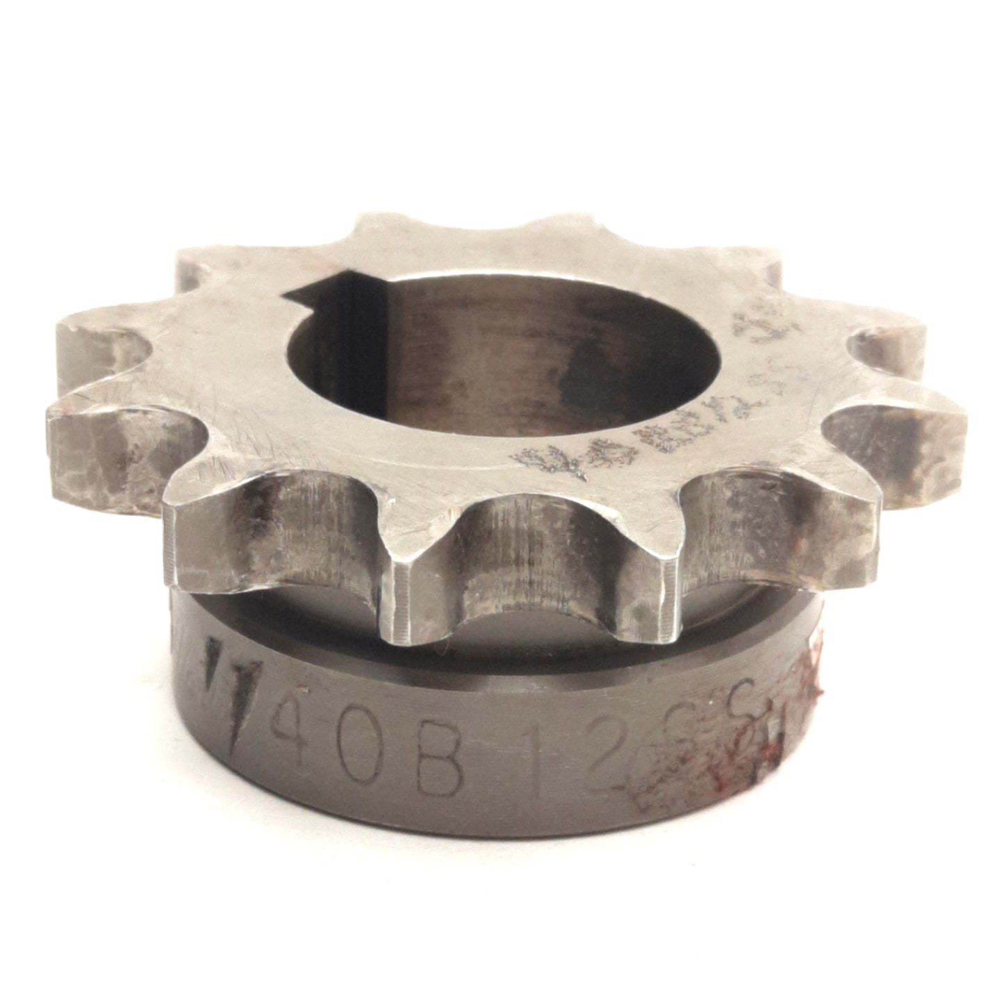 Used Martin 40B12SS Roller Chain Sprocket, NO 40, 1in Bore, 1/2in Pitch, 12 Teeth