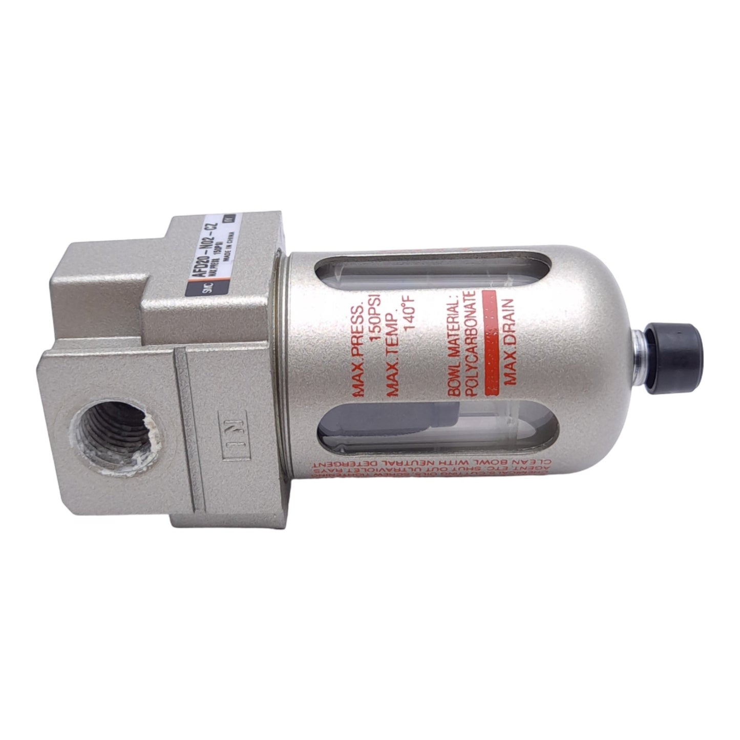 Used SMC AFD20-N02-CZ Micro Mist Separator, 1/4in NPT, 1.0MPa Max, 0.3µm Filtration