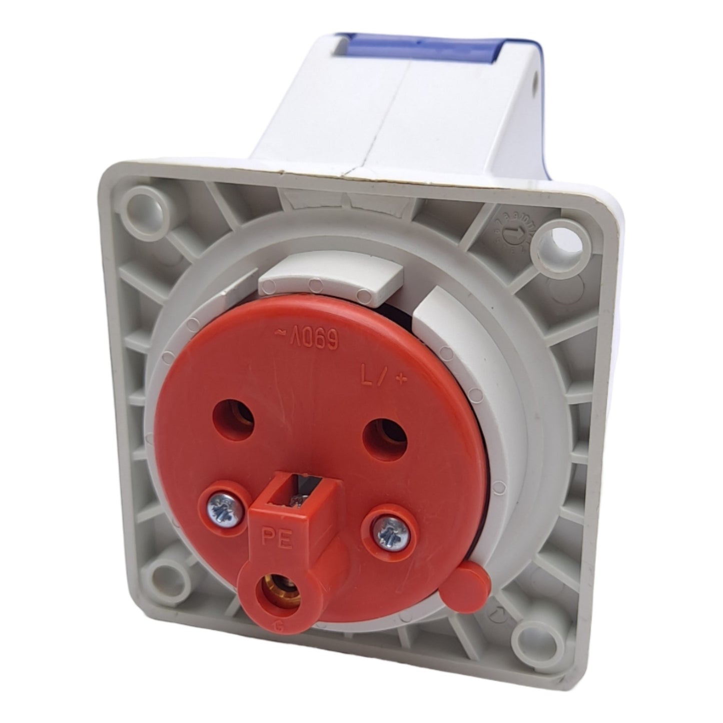 Used Woodhead 330R6 Safeway Pin & Sleeve Receptacle, 250VAC, 30A, 2-Pole, 3-Wire