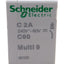Used Schneider Electric 60103 Circuit Breaker, 1-Pole, 2A, 240VAC/60VDC, DIN Rail