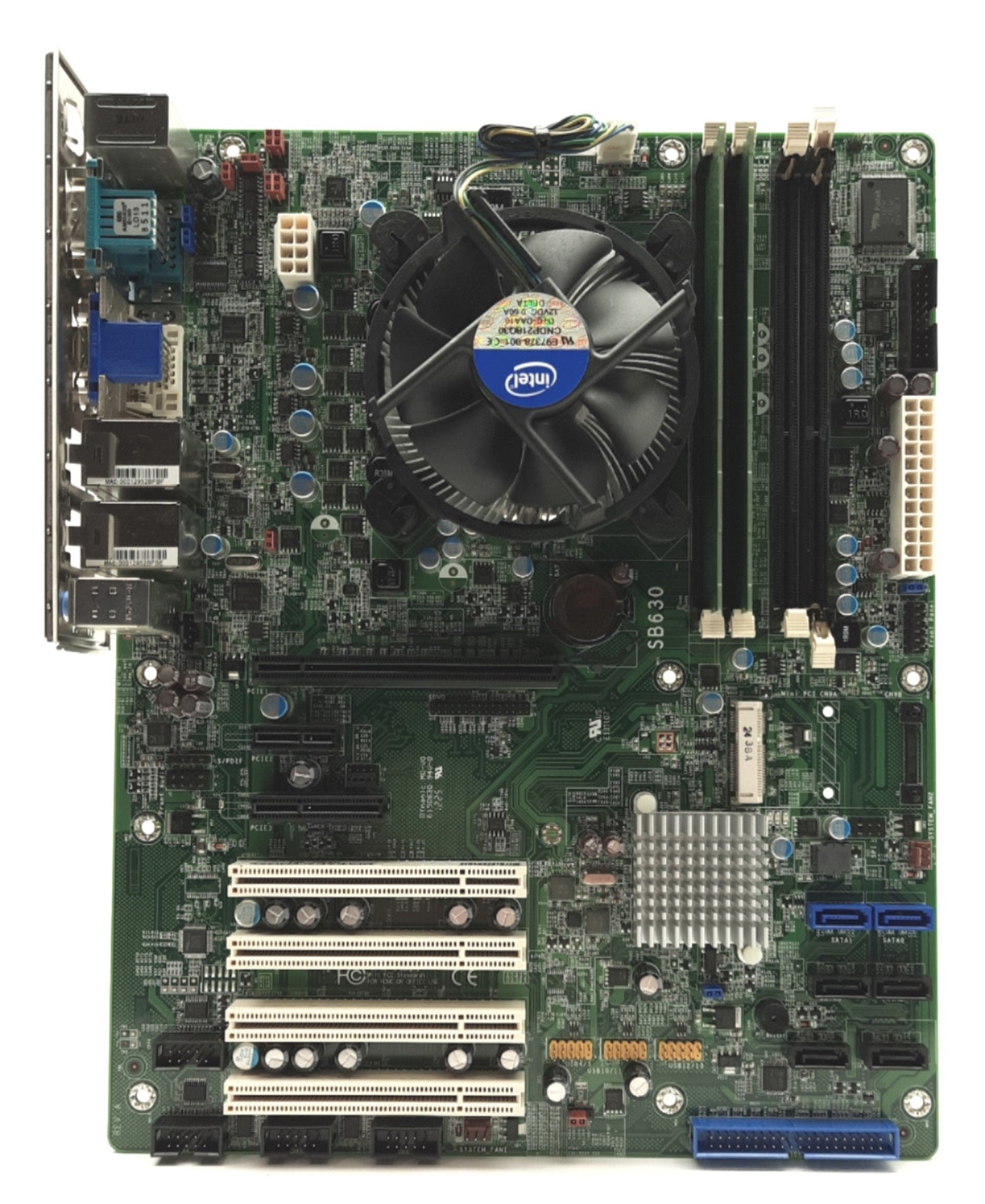 Used DFI SB630-CRM Motherboard & CPU Intel i5-2500 3.1Ghz 4GB RAM PCIe x16/1/4 3x PCI