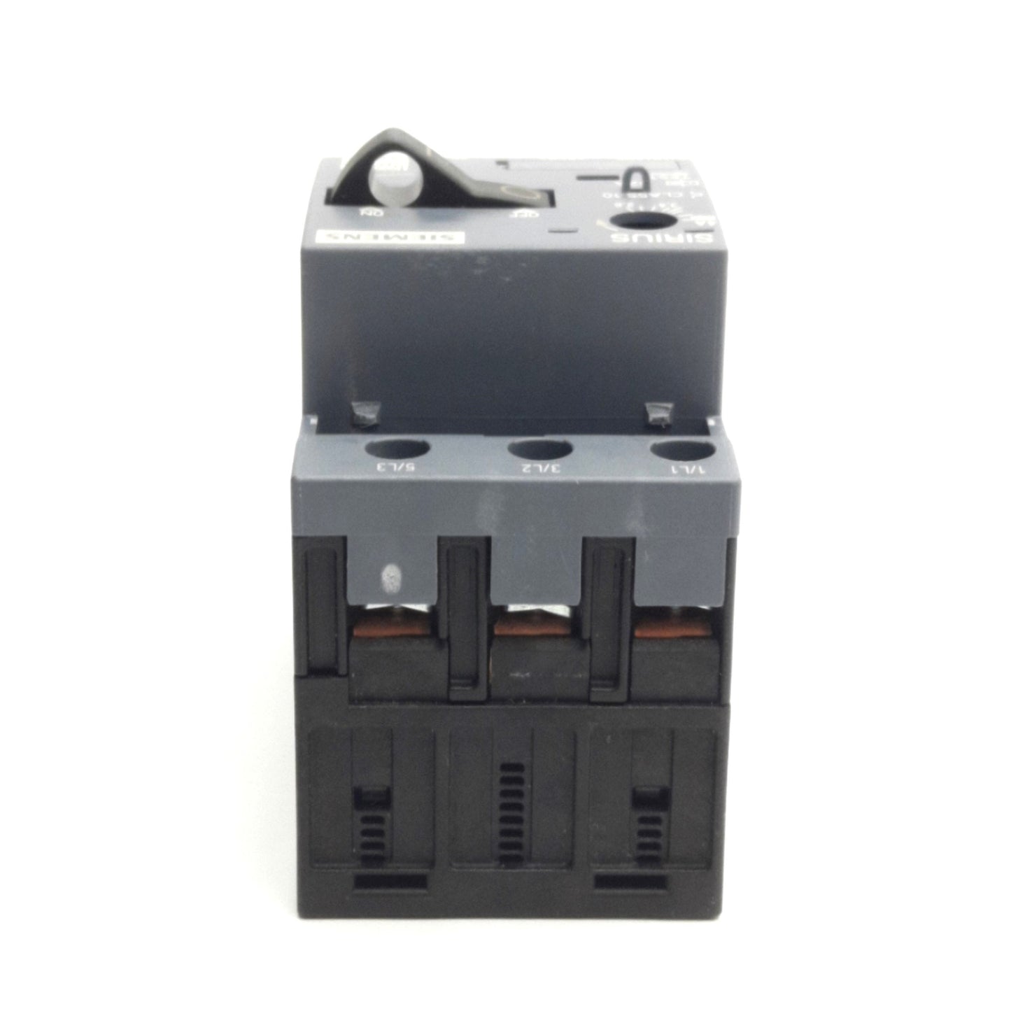 Used Siemens 3RV1011-1EA10 Circuit Breaker, 3-Pole, 2.8-4A, 690VAC, DIN Rail Mount