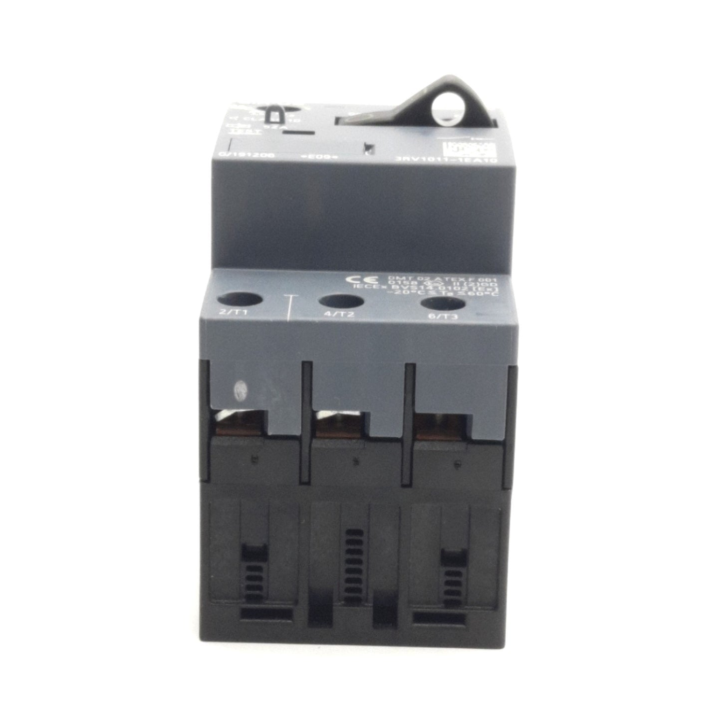 Used Siemens 3RV1011-1EA10 Circuit Breaker, 3-Pole, 2.8-4A, 690VAC, DIN Rail Mount