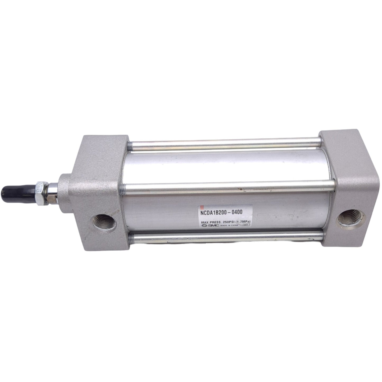 Used SMC NCDA1B200-0400 Pneumatic Cylinder, ø2" Bore, 5" Stroke, 250psi, 3/8" NPTF