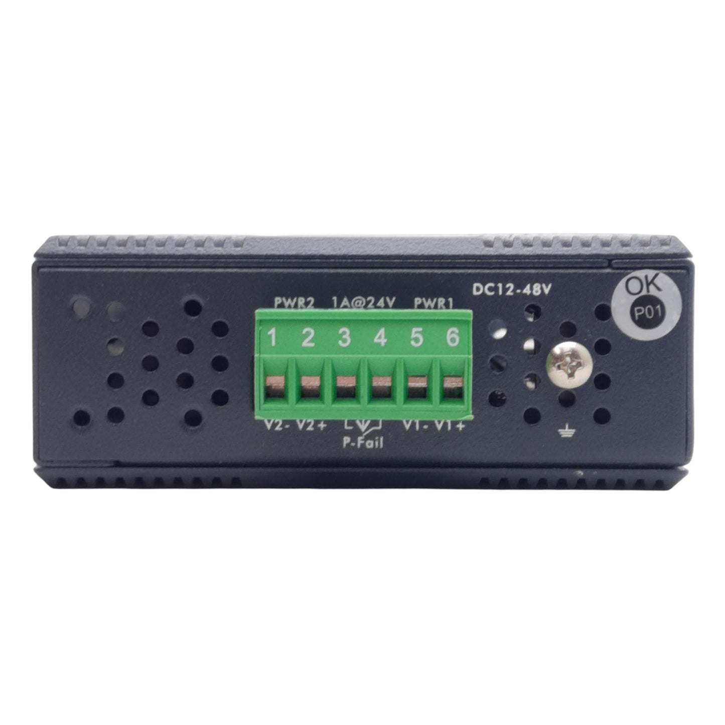 Used Advantech EKI-2728 Gigabit Unmanaged Ethernet Switch, 8-Port, 12-48VDC 1.5A