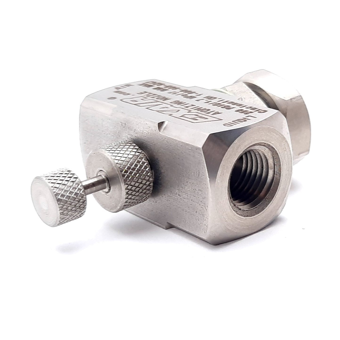New Exair SR1010SS Atomizing Spray Nozzle Siphon FNPT, 0.5 scfm, 1.6 scfm, 0.8 gph