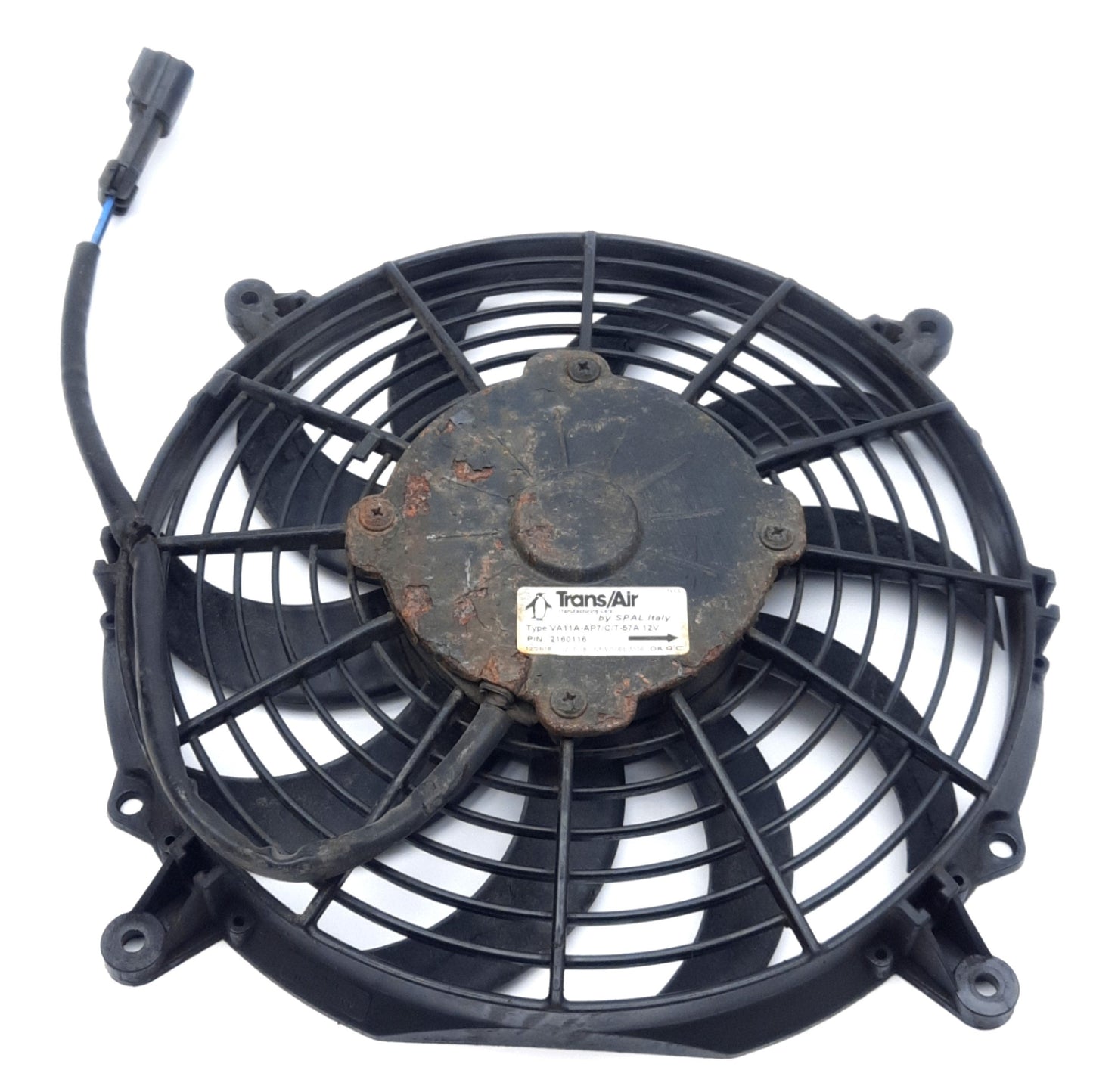 Used Lot of 2 Spal VA11A-AP7/C/T-57A Condenser Cooling/Puller Fan, 12VDC, 10in