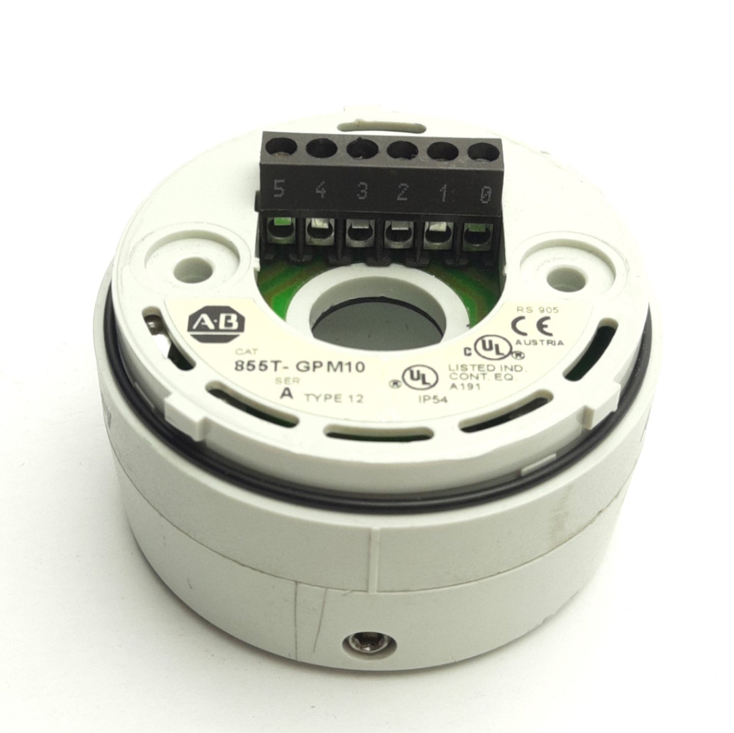 Used Allen Bradley 855T-GPM10 Stack Light Base Module, ø70mm, 250V Max