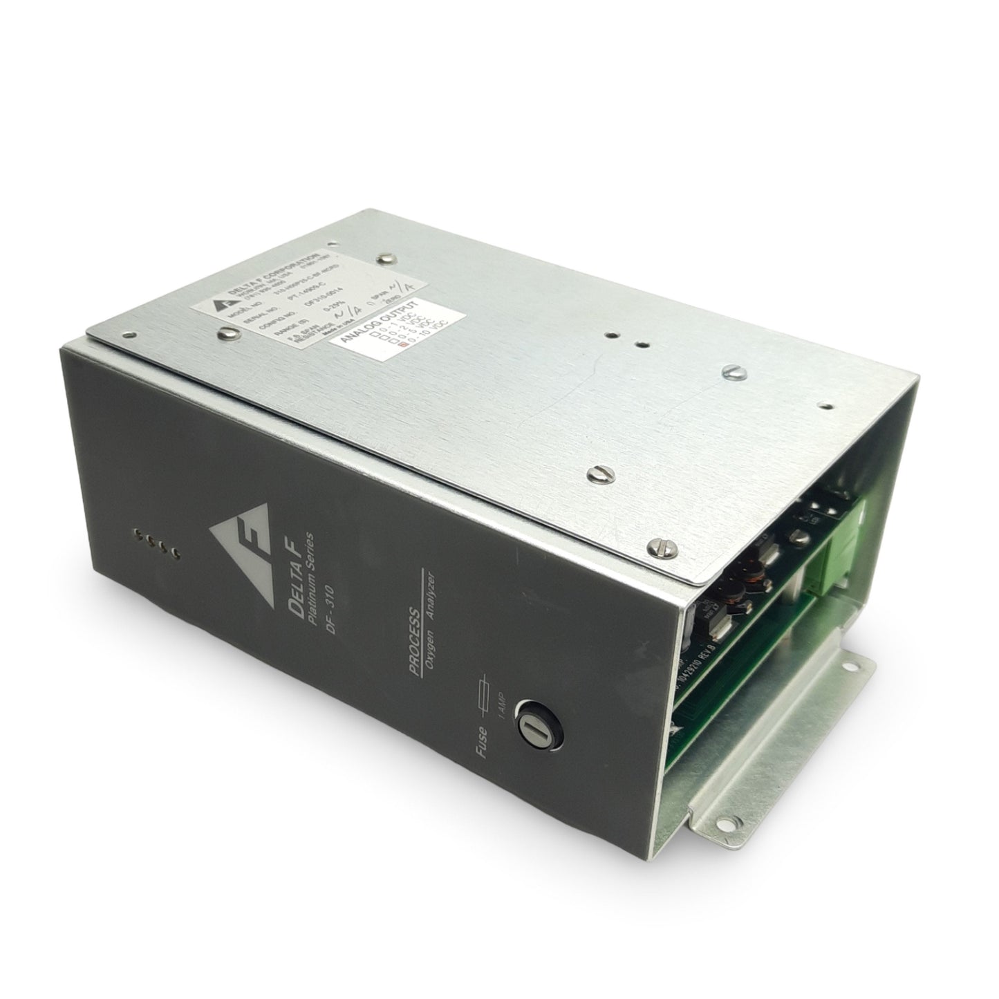 Used Delta F DF310-0014 Process Oxygen Analyzer, Range: 0-25%, Analog Output: 0-10VDC