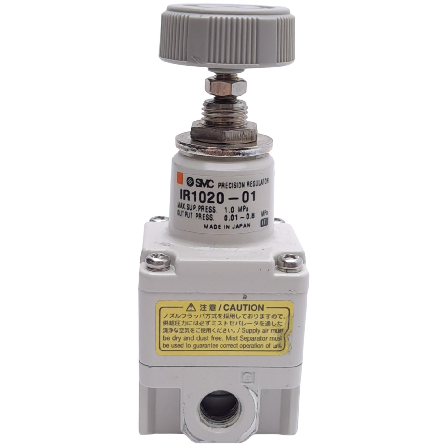 Used SMC IR1020-01 Precision Regulator, 0.01-0.8MPa Pressure Range, Rc 1/8 Ports