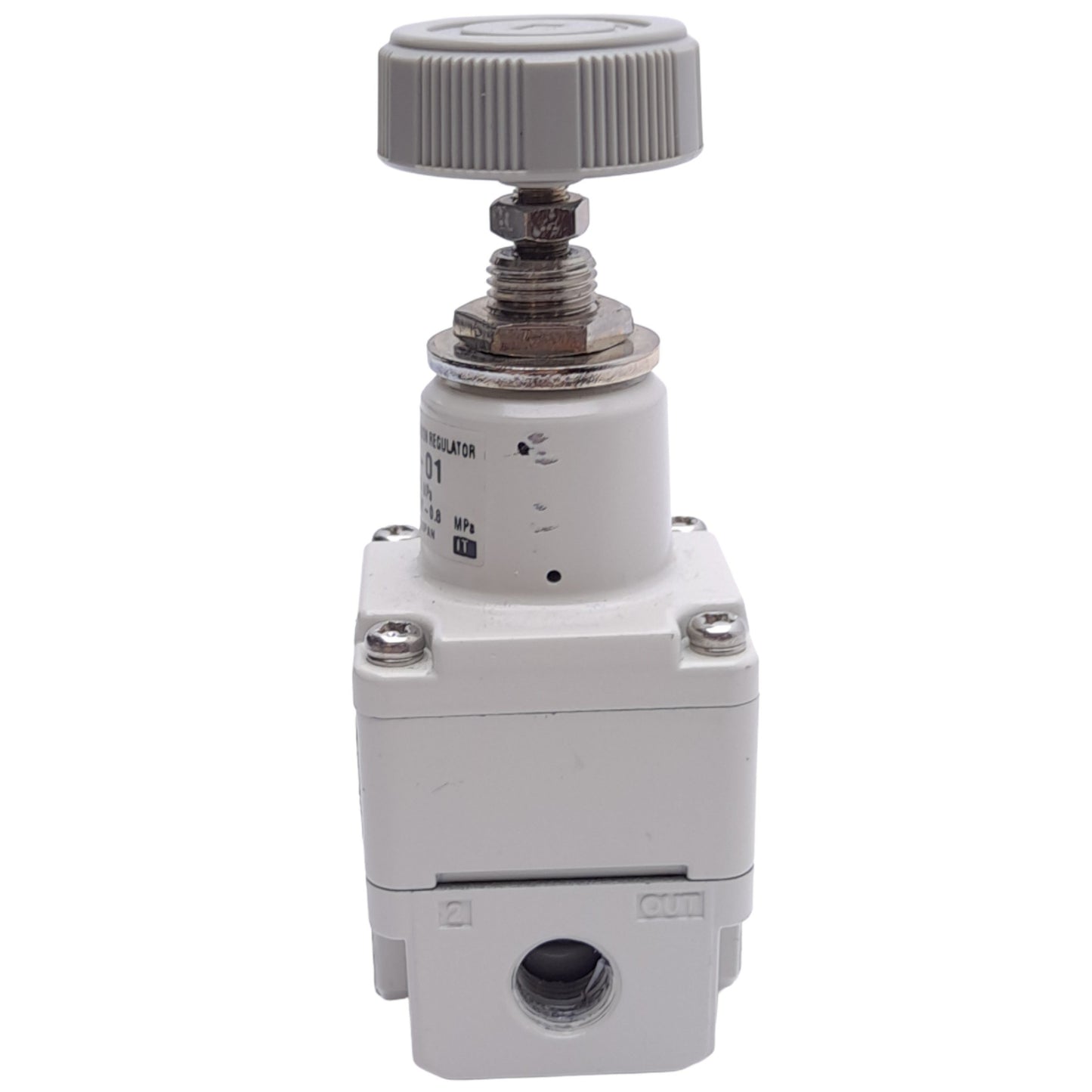 Used SMC IR1020-01 Precision Regulator, 0.01-0.8MPa Pressure Range, Rc 1/8 Ports