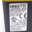 Used Idec FB1W-HW1B-V402R Emergency E-Stop Pushbutton Switch Enclosure, Twist-Reset