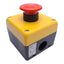 Used Idec FB1W-HW1B-V402R Emergency E-Stop Pushbutton Switch Enclosure, Twist-Reset