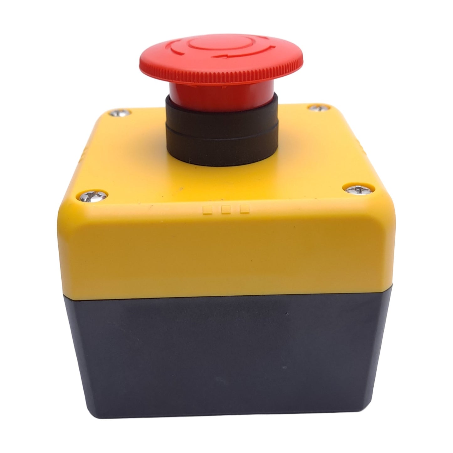 Used Idec FB1W-HW1B-V402R Emergency E-Stop Pushbutton Switch Enclosure, Twist-Reset