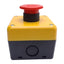 Used Idec FB1W-HW1B-V402R Emergency E-Stop Pushbutton Switch Enclosure, Twist-Reset