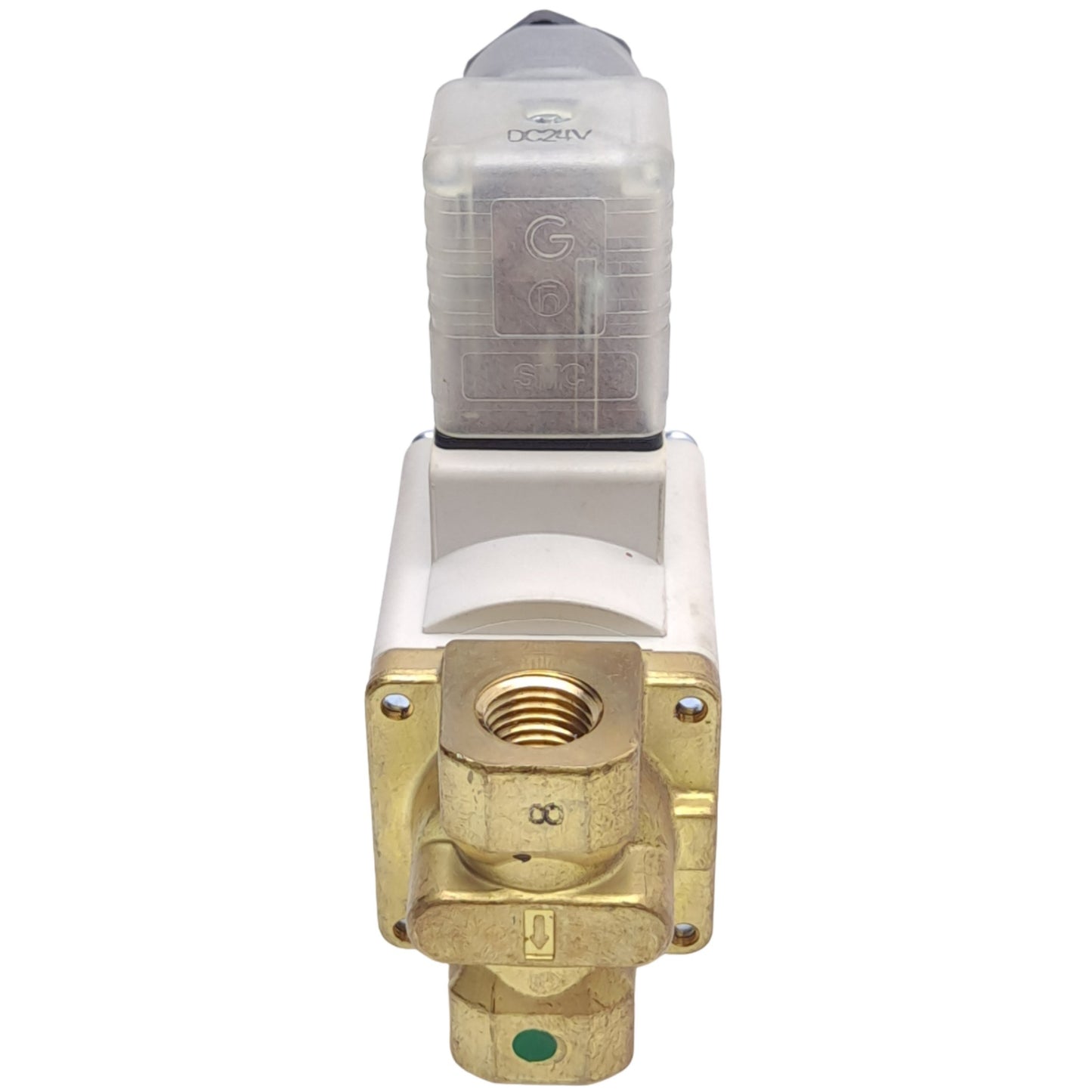 Used SMC VX234BZ2AB Solenoid Valve, 2-Port, NC, 1/4" NPT, 24VDC Coil, ø8mm Orifice