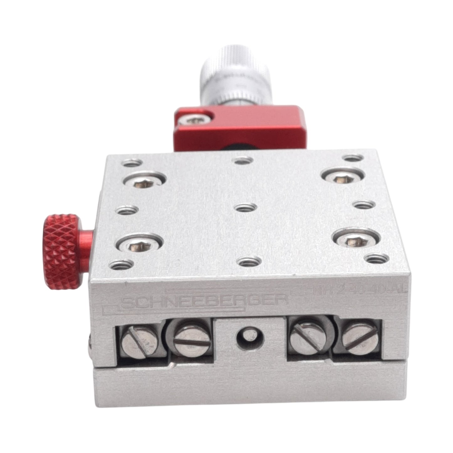 Used Schneeberger NH 2-40-40-AL Micrometer Positioning Stage, 13mm Travel, M3 Holes