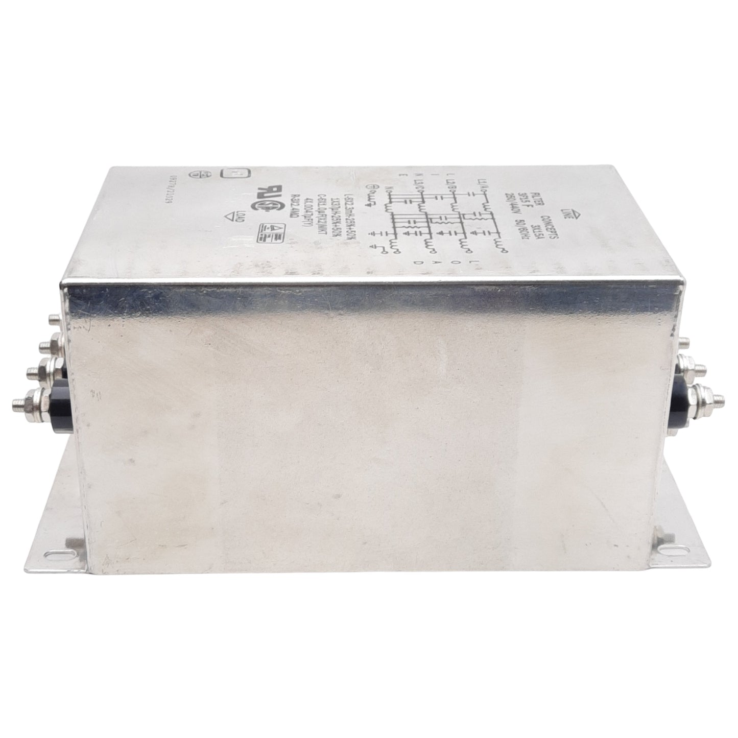 Used Filter Concepts 3F15 F Higher Performance EMI Filter, 3-Phase 250/440VAC, 15A