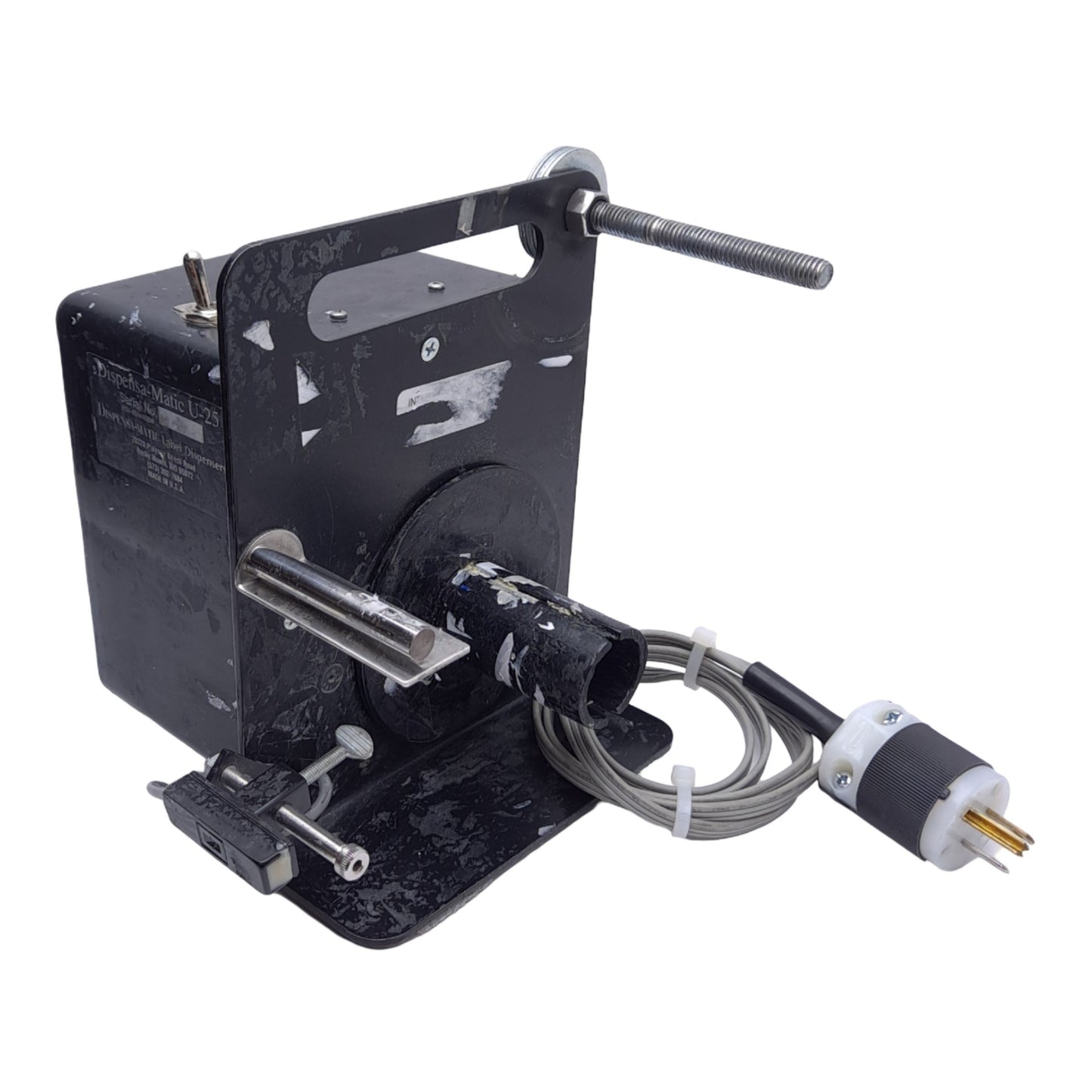 Used Dispensa-Matic U-25 Label Dispenser 115VAC 150W, Label W: 3/8"-2.5", L: 1/2"-4"